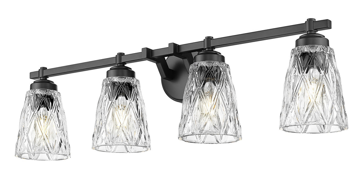 Luminaire de vanité Andree Noir mat, 32" – vue 3