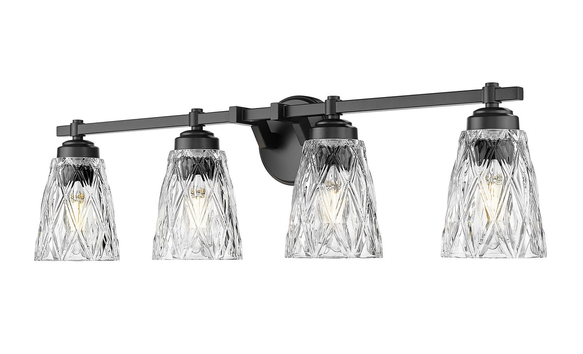 Luminaire de vanité Andree Noir mat, 32" – Z-Lite