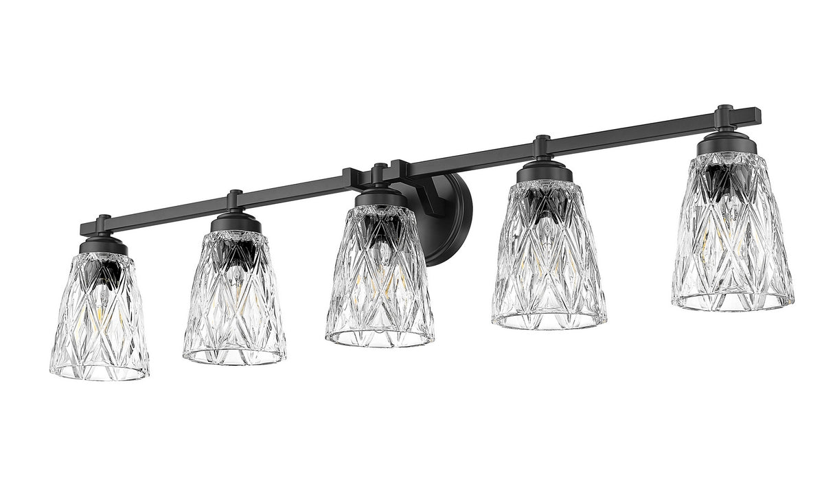 Luminaire de vanité Andree Noir mat, 40" – vue 5