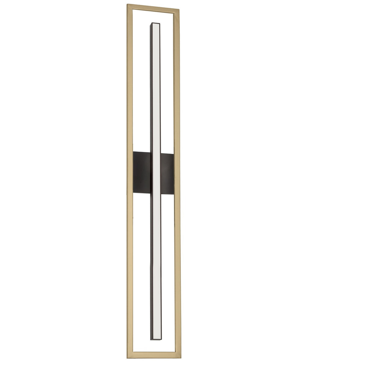 Barre d'éclairage de salle de bain Arandel 28 1/2", 1 1/2", Laiton vieilli & Noir mat / Noir mat – Dainolite