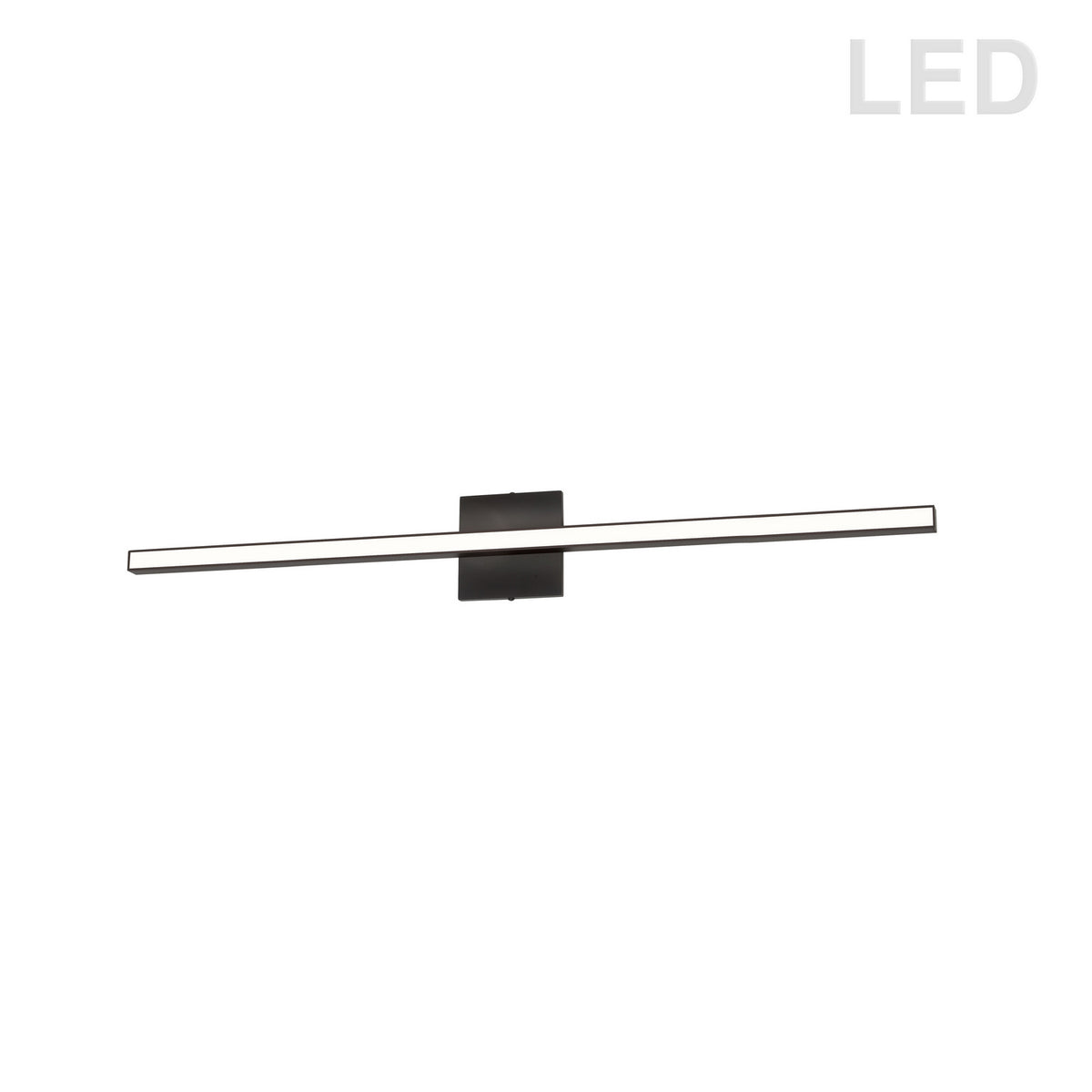 Barre d'éclairage de salle de bain Arandel 35 1/2", 1 1/2", Noir / Noir mat – Dainolite