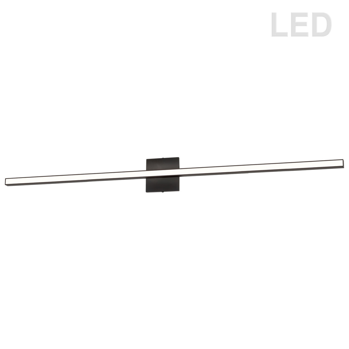 Barre d'éclairage de salle de bain Arandel 47 1/2", 1 1/2", Noir / Noir mat – Dainolite