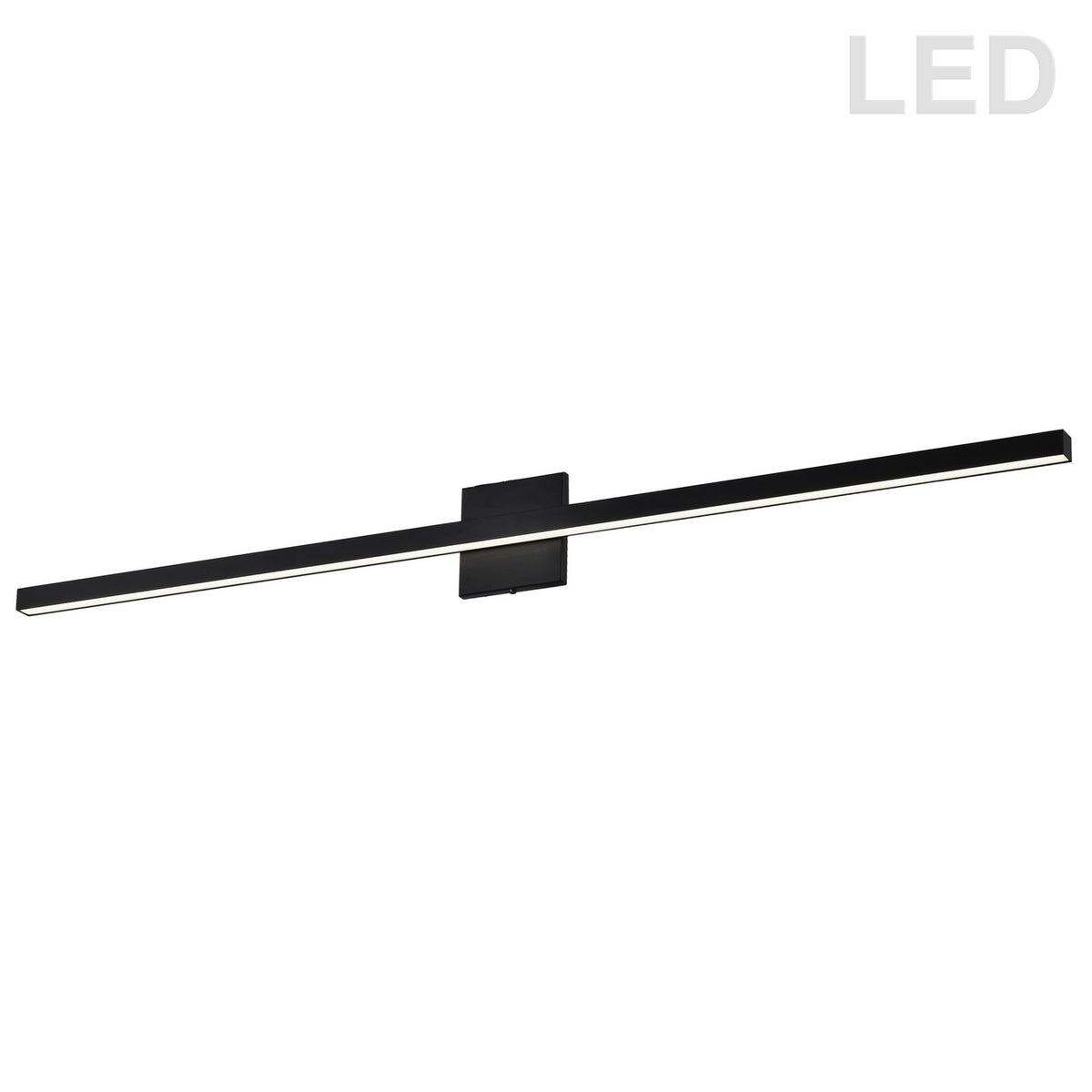 Barre d'éclairage de salle de bain Arandel 1 1/2", 47 1/2", Noir / Noir mat – Dainolite