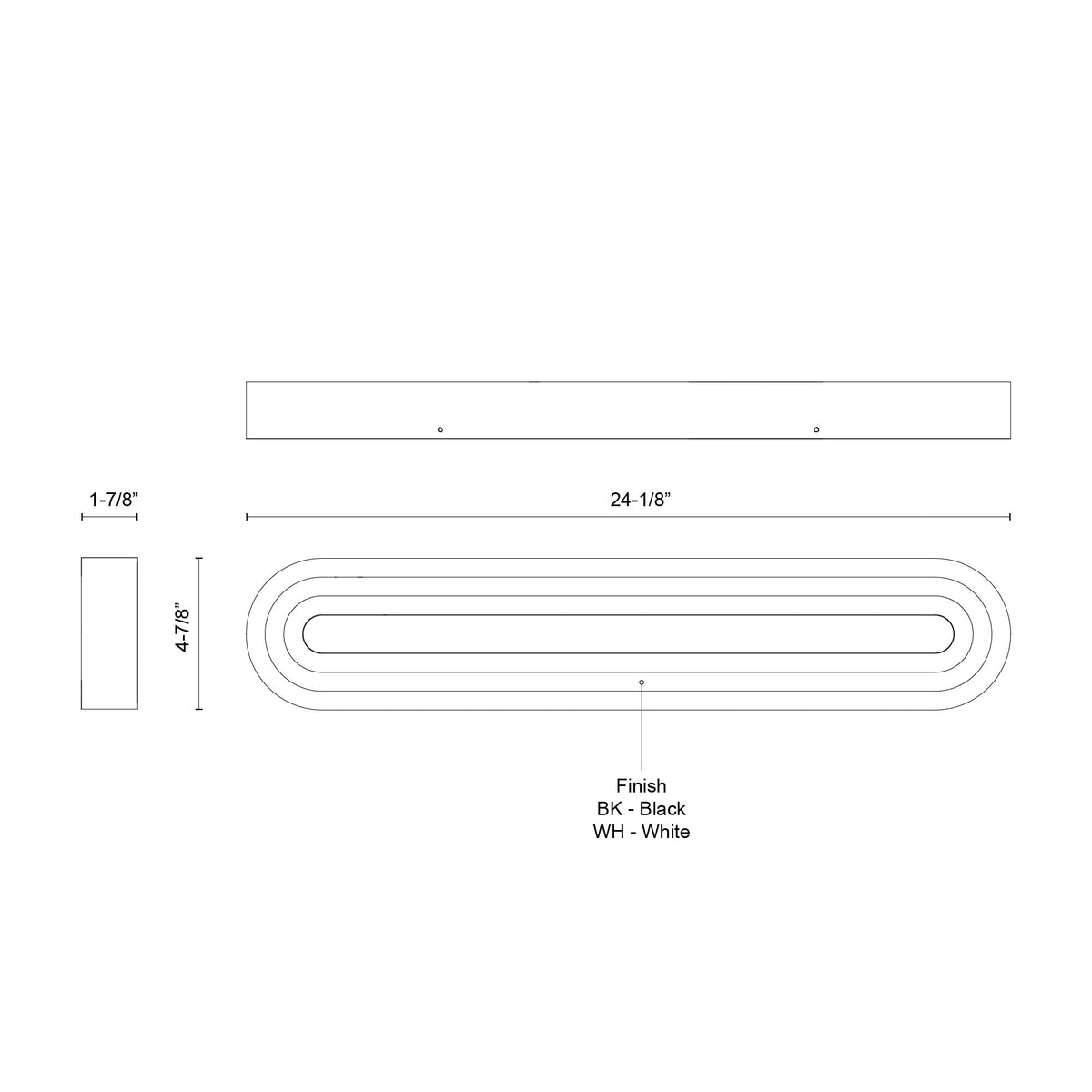 Barre d'éclairage de salle de bain Arco Noir, 24 1/8" – vue 5