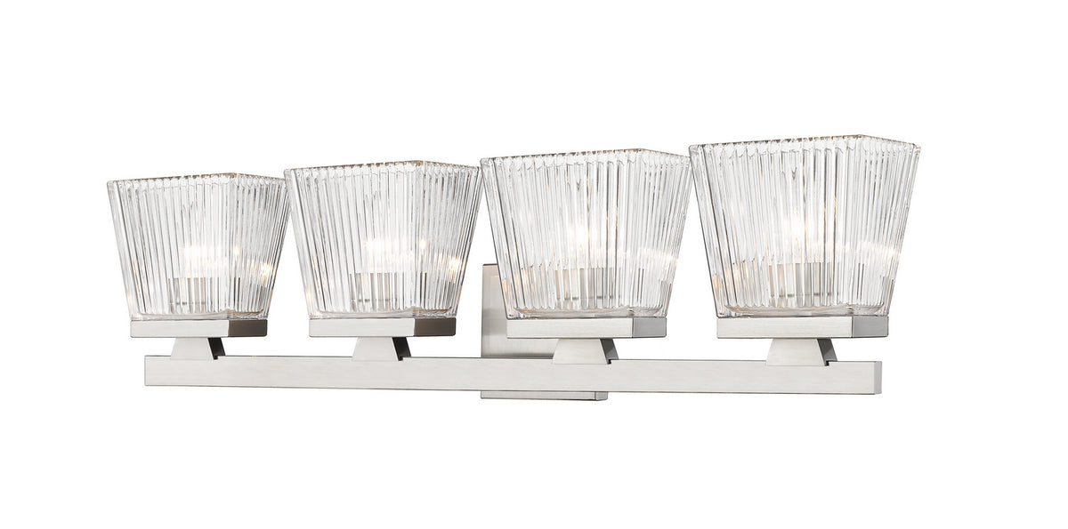 Luminaire de vanité Astor Nickel brossé, Transparent, 29" – Z-Lite