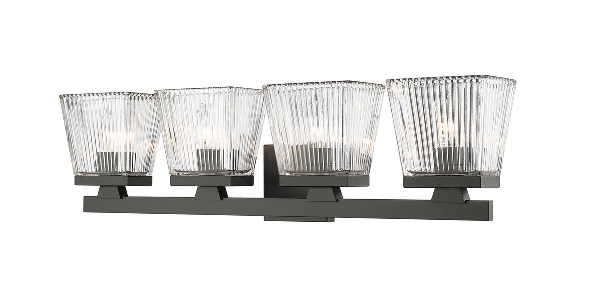 Luminaire de vanité Astor Noir mat, Transparent, 29" – Z-Lite