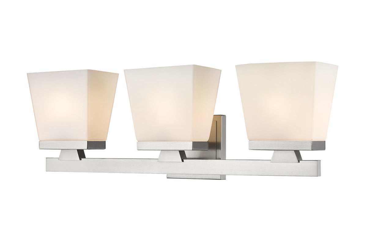 Luminaire de vanité Astor Nickel brossé, Opale givrée, 23" – Z-Lite
