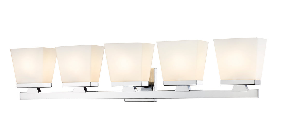 Luminaire de vanité Astor Chrome, Opale givrée, 36" – Z-Lite