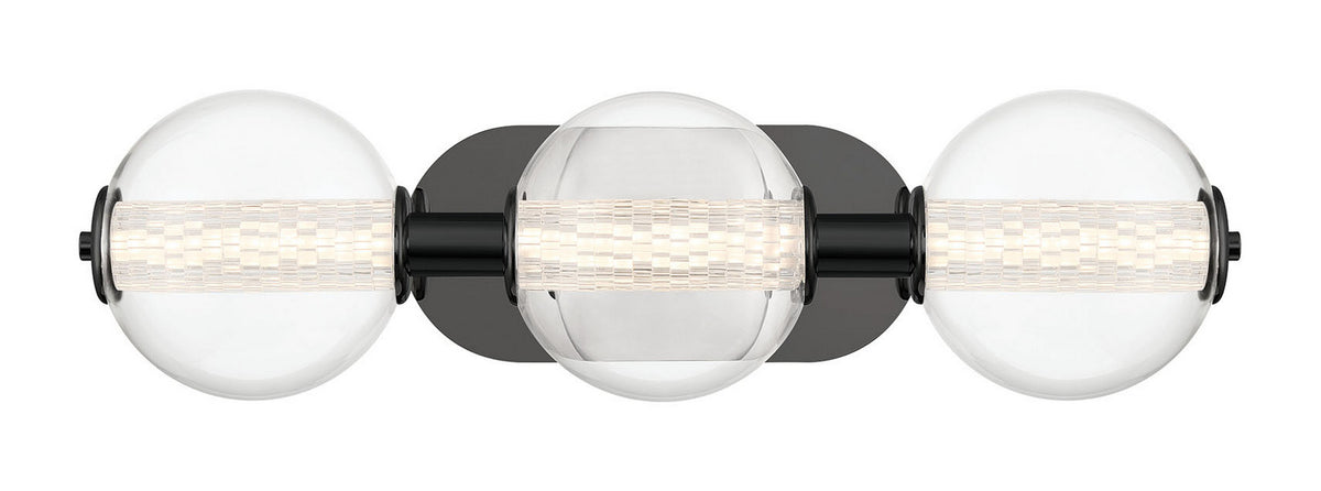 Luminaire de vanité Atomo Noir mat, 24 3/4" – Eurofase