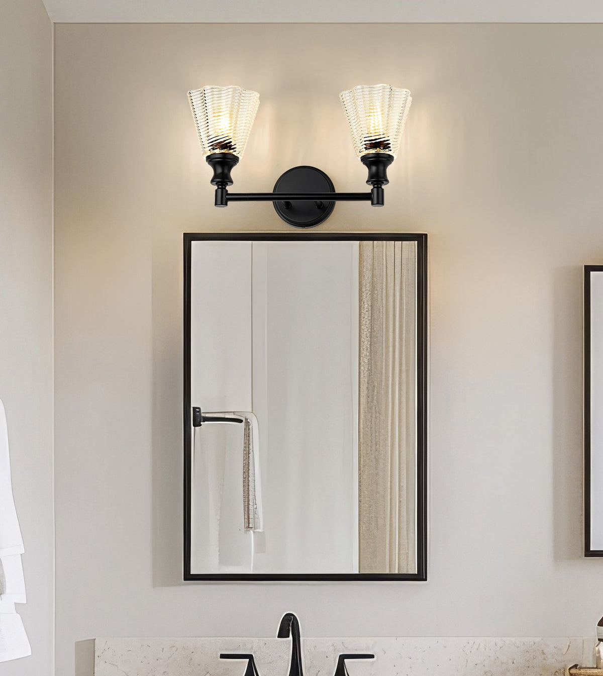 Luminaire de vanité Auden Noir mat, 17 3/4" – vue 8