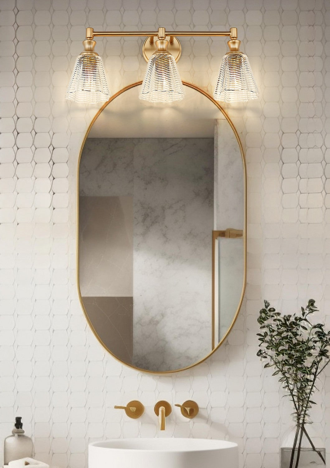 Luminaire de vanité Auden Or moderne, 23 3/4" – vue 8