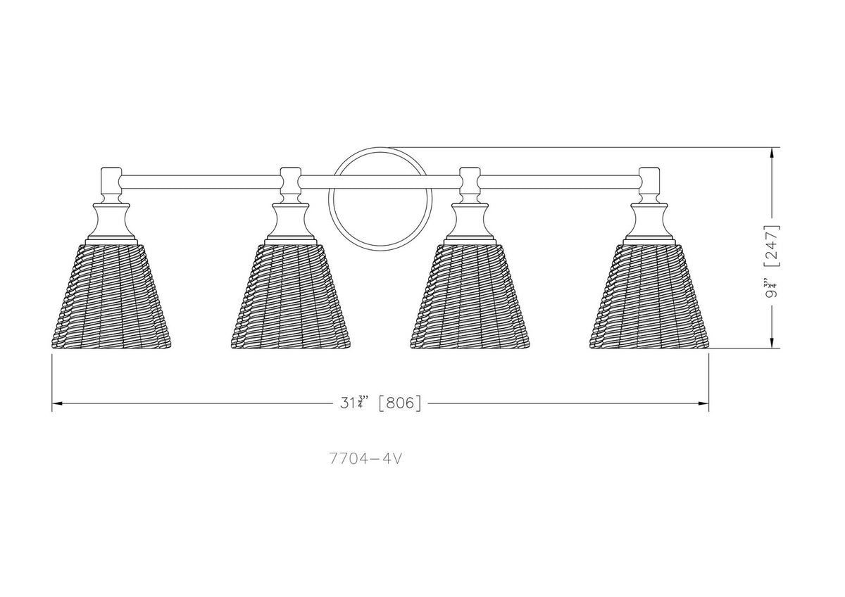Luminaire de vanité Auden Nickel brossé, 31 3/4" – vue 6