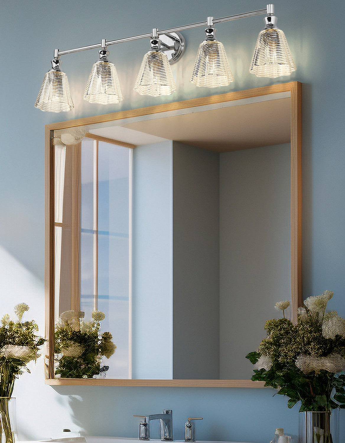 Luminaire de vanité Auden Chrome, 39 3/4" – vue 8