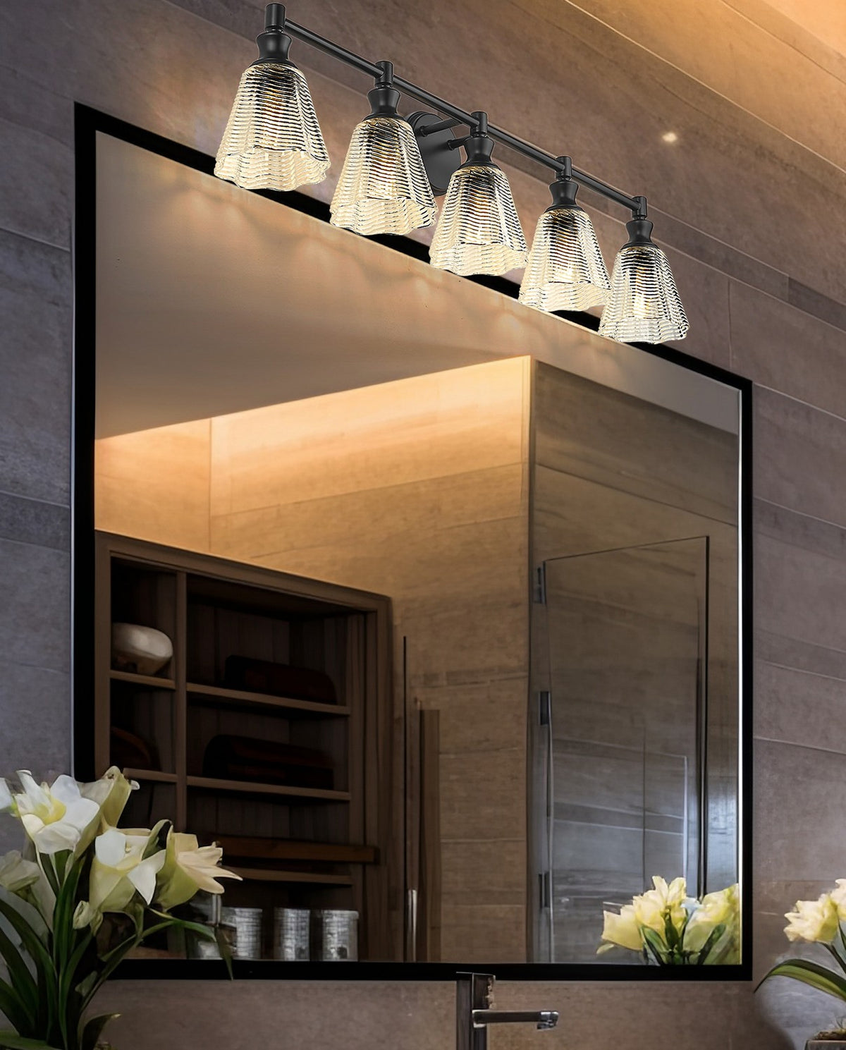 Luminaire de vanité Auden Noir mat, 39 3/4" – vue 8