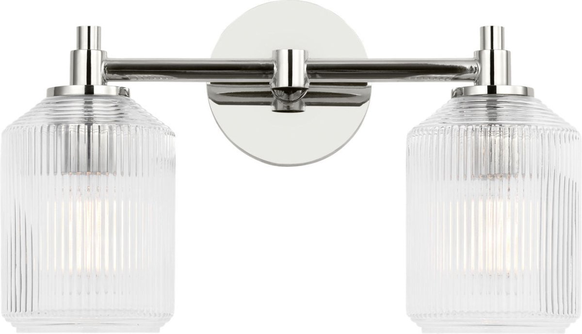Luminaire de vanité Barstow - Nickel poli 15" by Visual Comfort Studio | Luminaires & cie