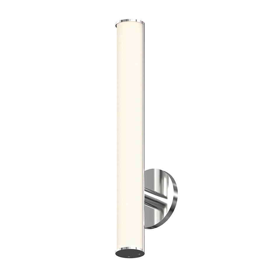 Luminaire de vanité Bauhaus Columns - 18" Chrome satiné by Sonneman | Luminaires & cie