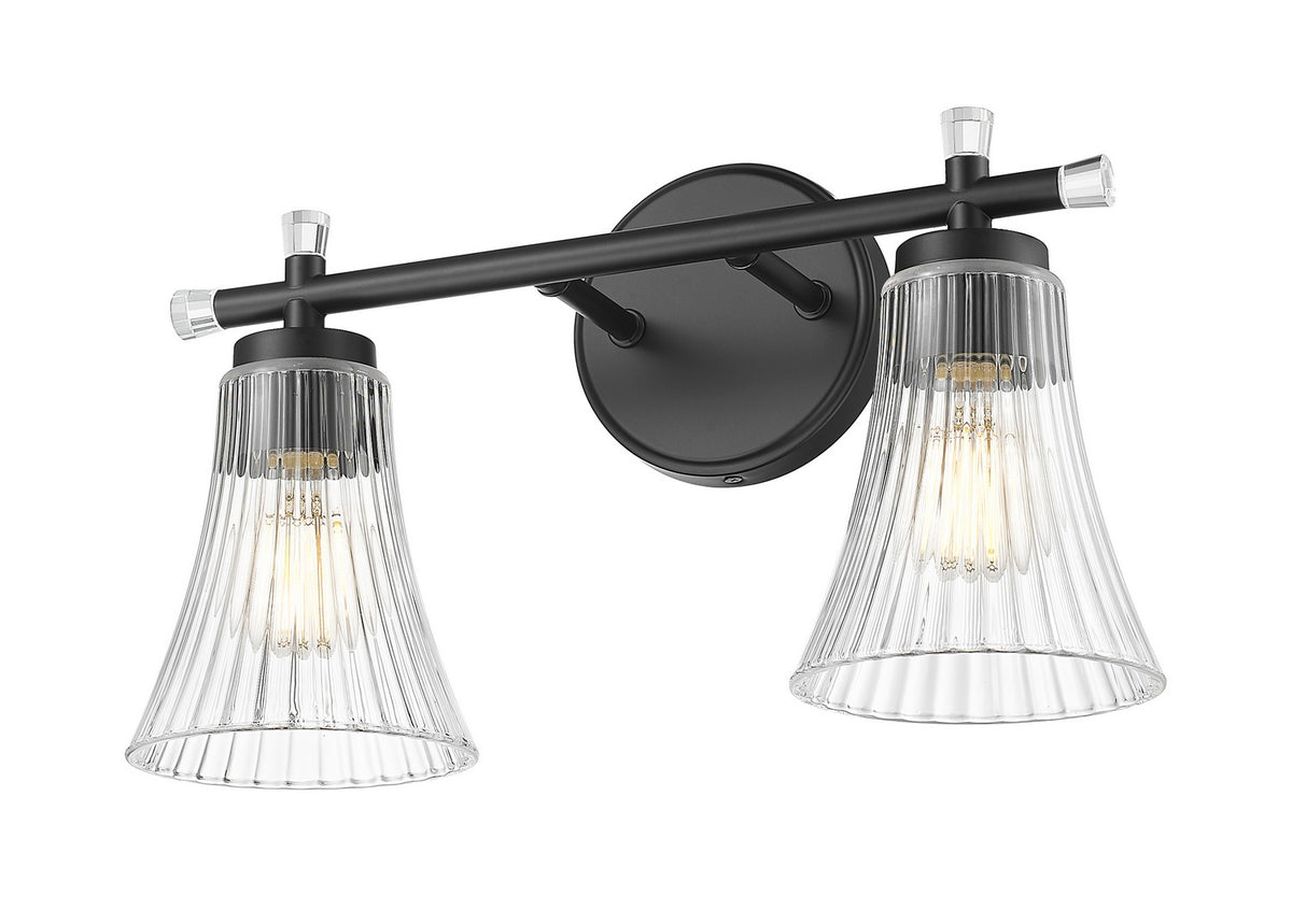 Luminaire de vanité Belle Noir mat, 16" – vue 3