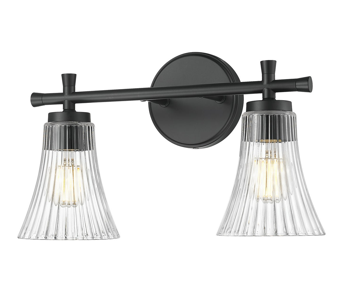 Luminaire de vanité Belle Noir mat, 16" – Z-Lite