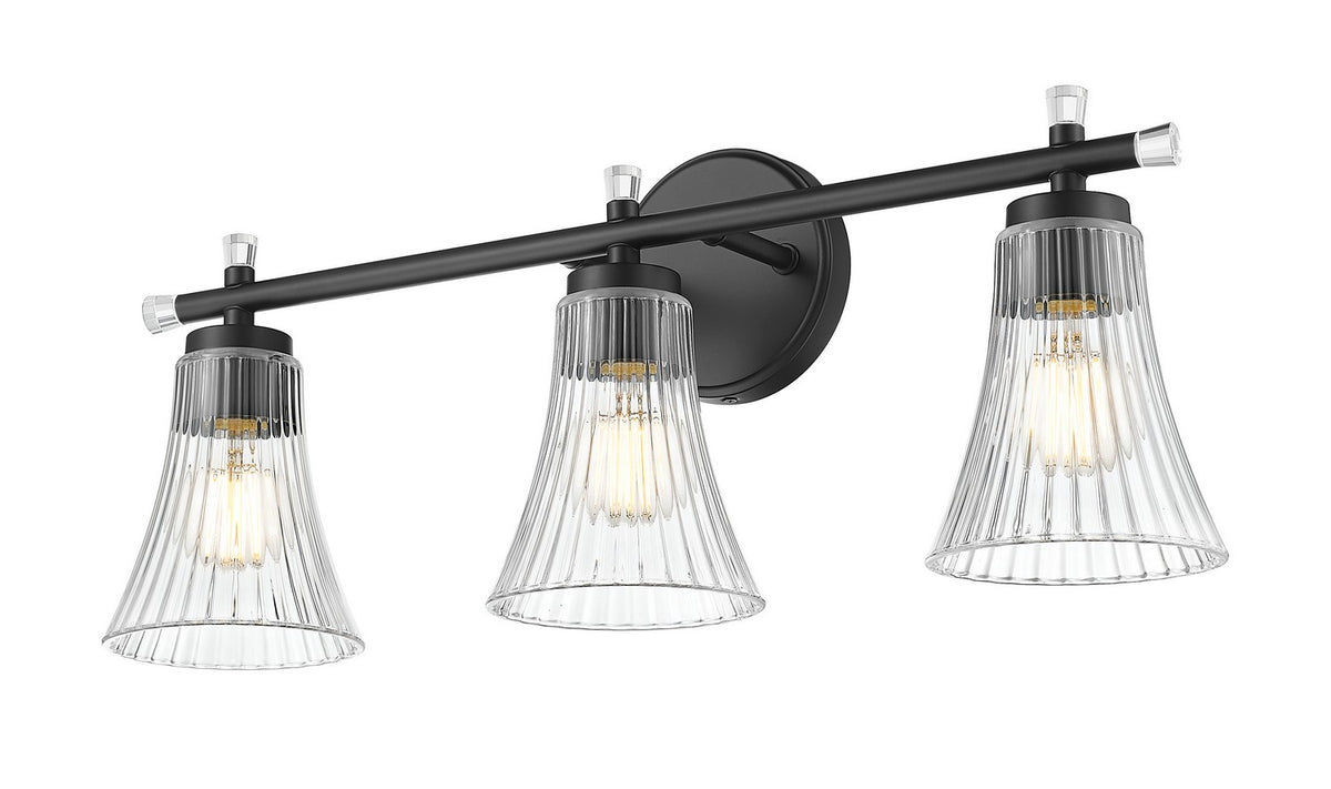 Luminaire de vanité Belle Noir mat, 24" – vue 3