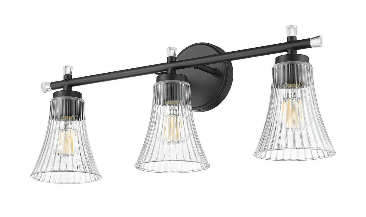 Luminaire de vanité Belle Noir mat, 24" – vue 5
