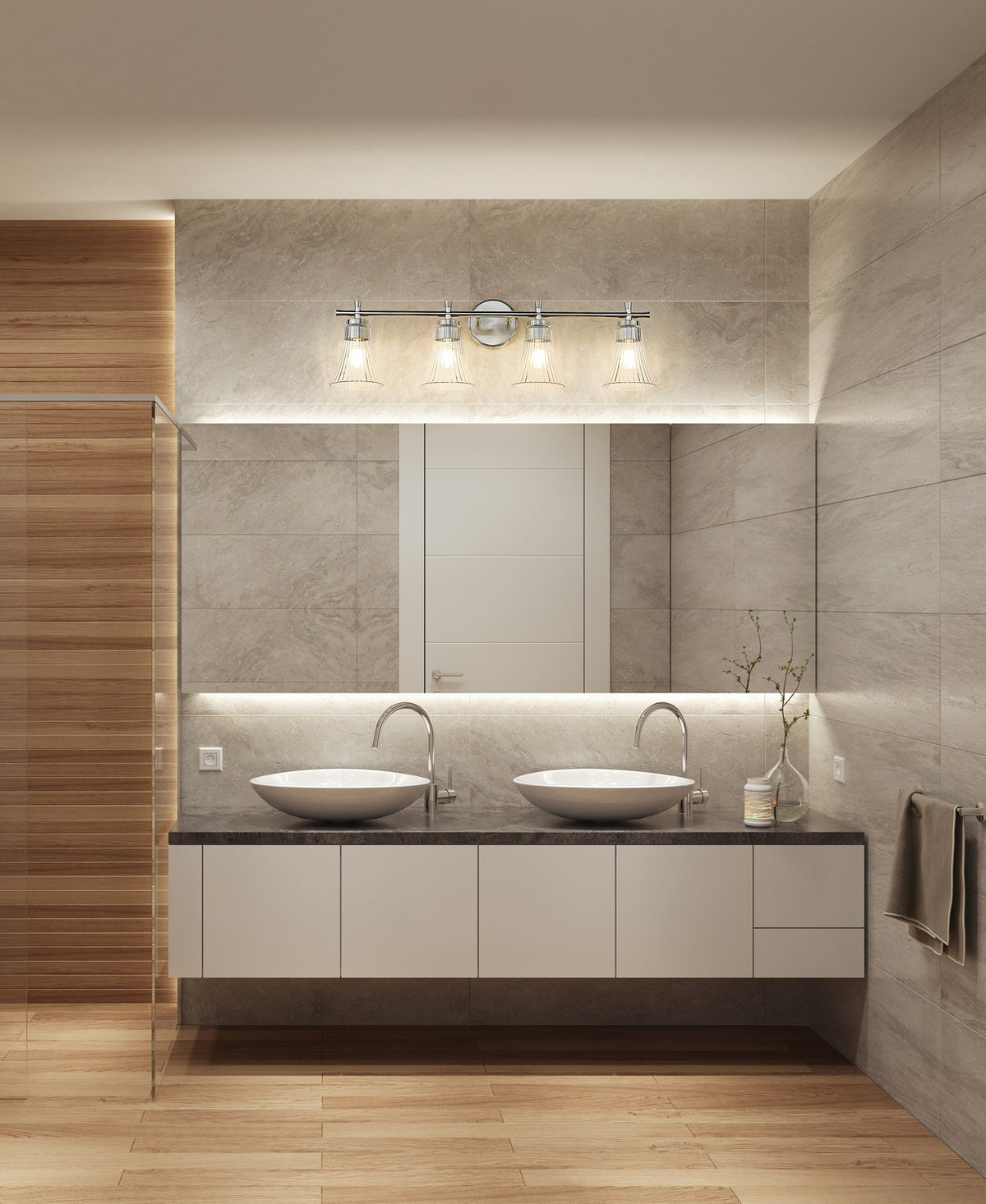 Luminaire de vanité Belle Nickel brossé, 32" – vue 7