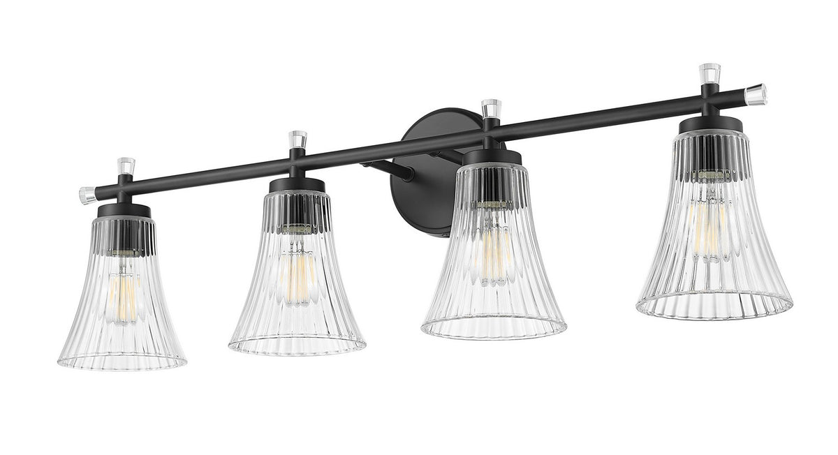 Luminaire de vanité Belle Noir mat, 32" – vue 5
