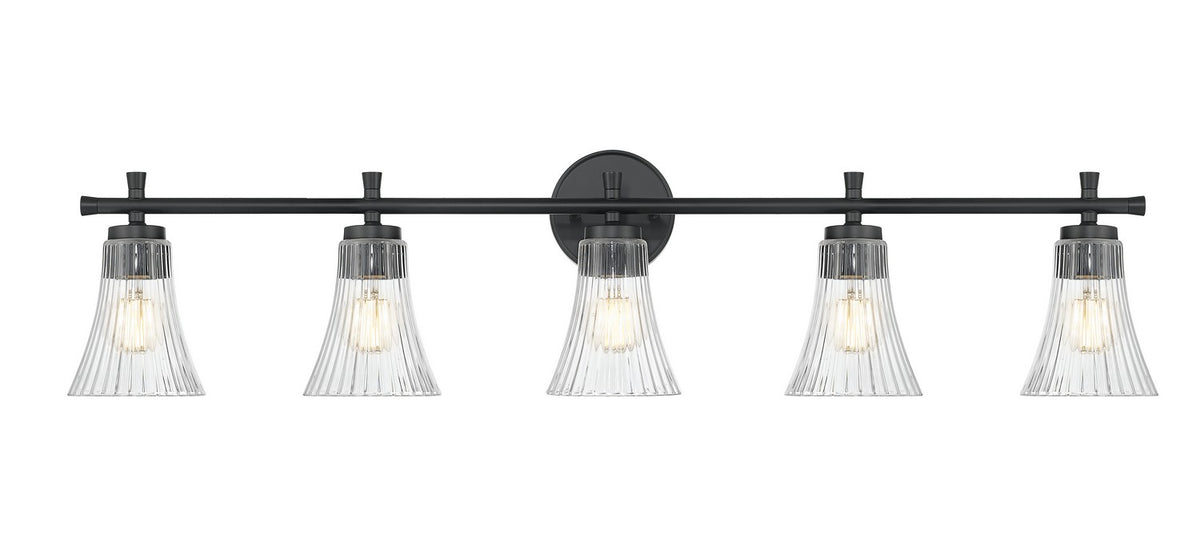 Luminaire de vanité Belle Noir mat, 42" – vue 2