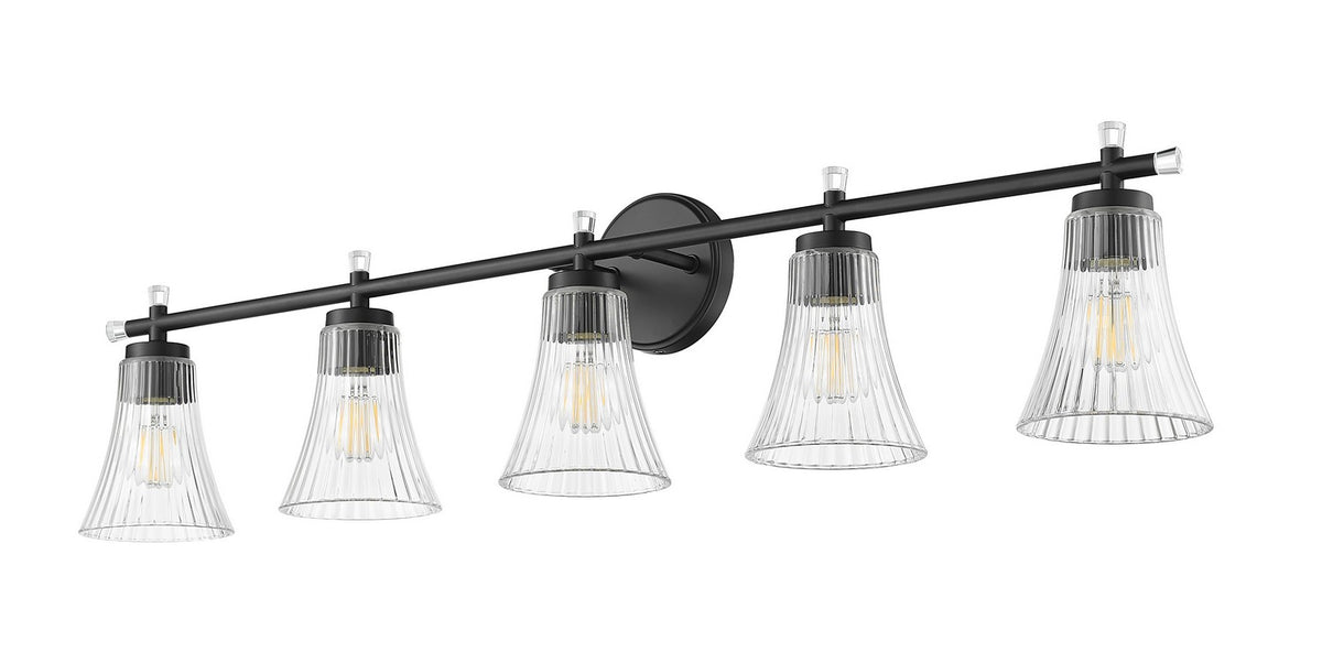 Luminaire de vanité Belle Noir mat, 42" – vue 5