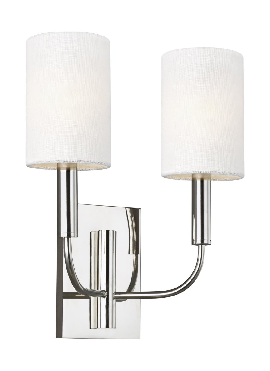 Luminaire de vanité Brianna - Nickel poli 11 3/8" 14 1/8" by Visual Comfort Studio | Luminaires & cie