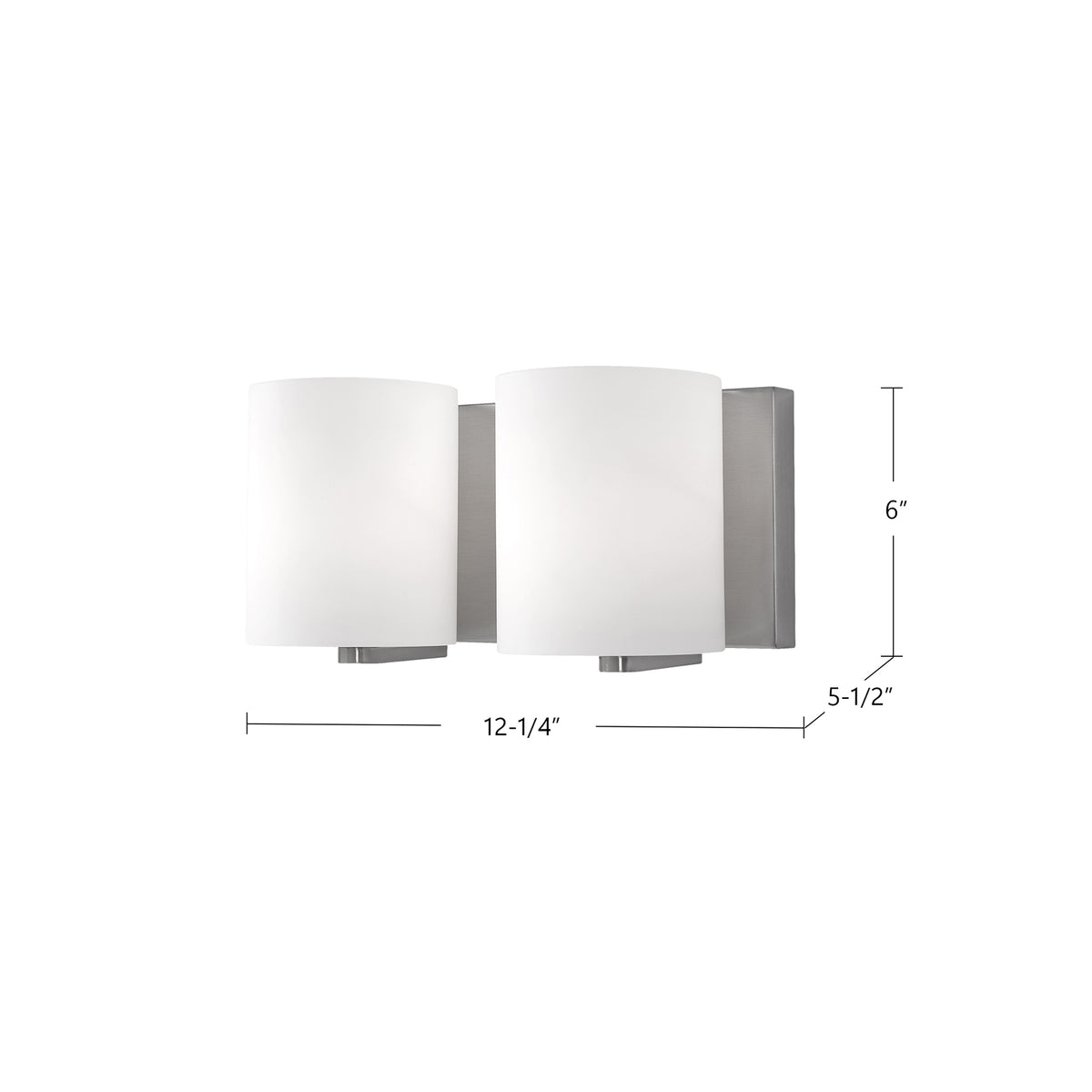 Luminaire de vanité Bridgewater Nickel brossé, 11 3/4" – vue 3