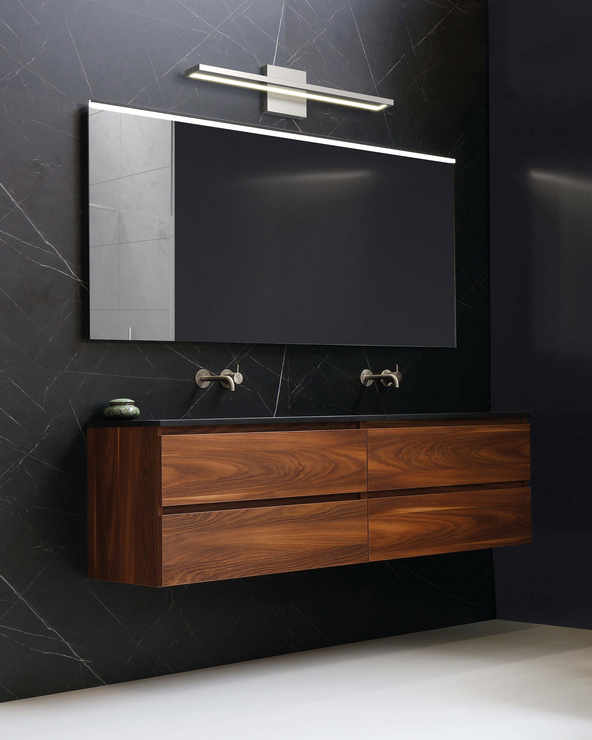 Barre d'éclairage de salle de bain Brio Nickel brossé, 24 5/8" – vue 2