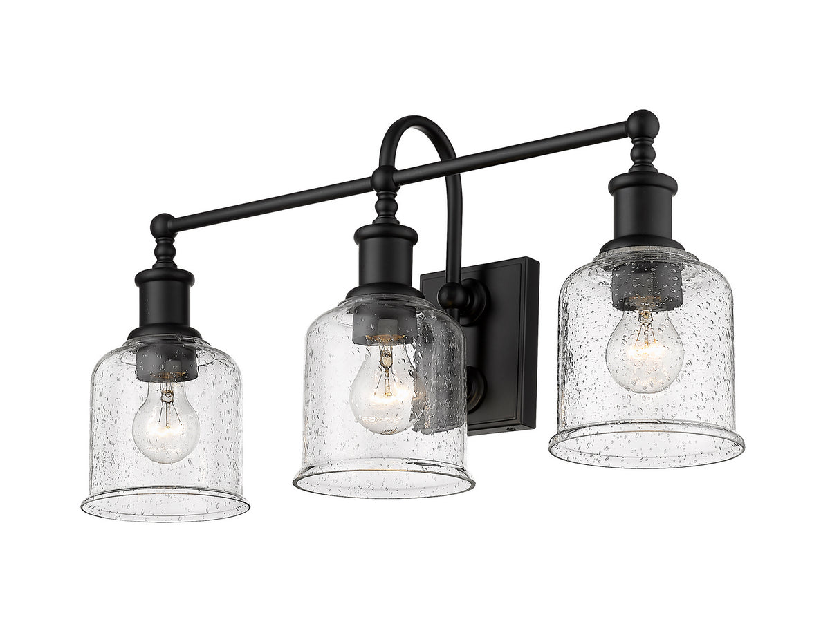 Luminaire de vanité Bryant Noir mat, Grené transparent, 24" – Z-Lite