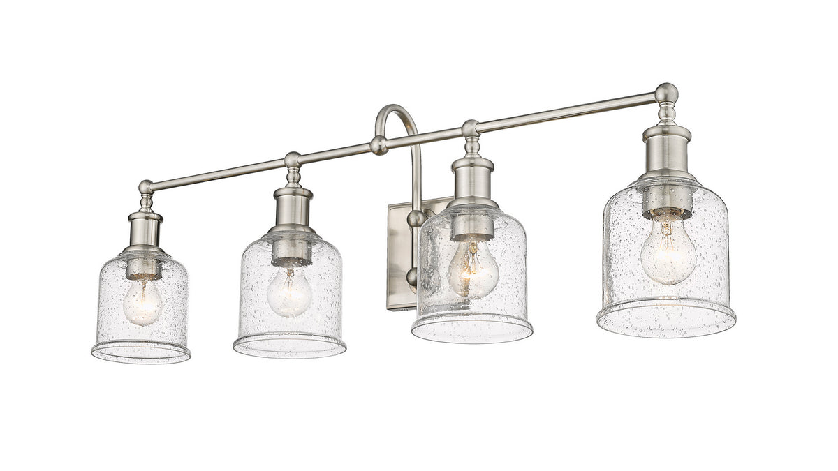 Luminaire de vanité Bryant Nickel brossé, Grené transparent, 32" – Z-Lite