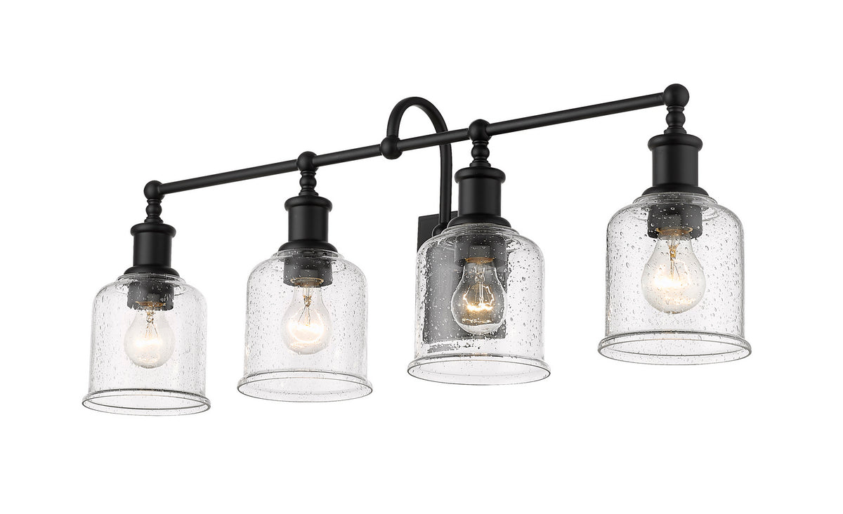 Luminaire de vanité Bryant Noir mat, Grené transparent, 32" – Z-Lite