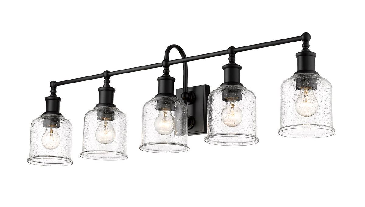 Luminaire de vanité Bryant Noir mat, Grené transparent, 40 1/2" – Z-Lite