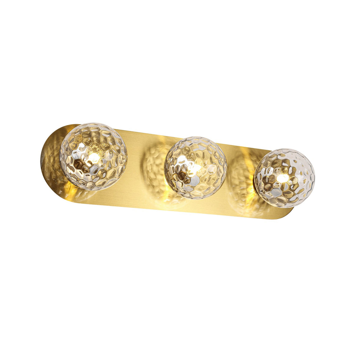 Luminaire de vanité Burlat Transparent / Laiton vieilli – Dainolite