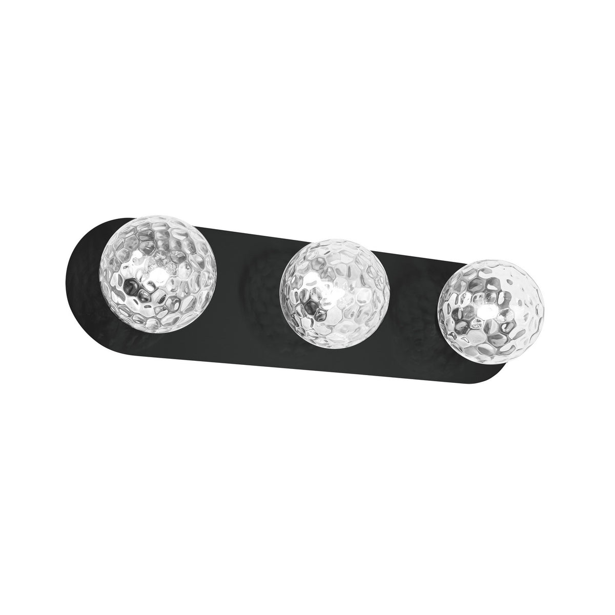 Luminaire de vanité Burlat Transparent / Noir mat – Dainolite