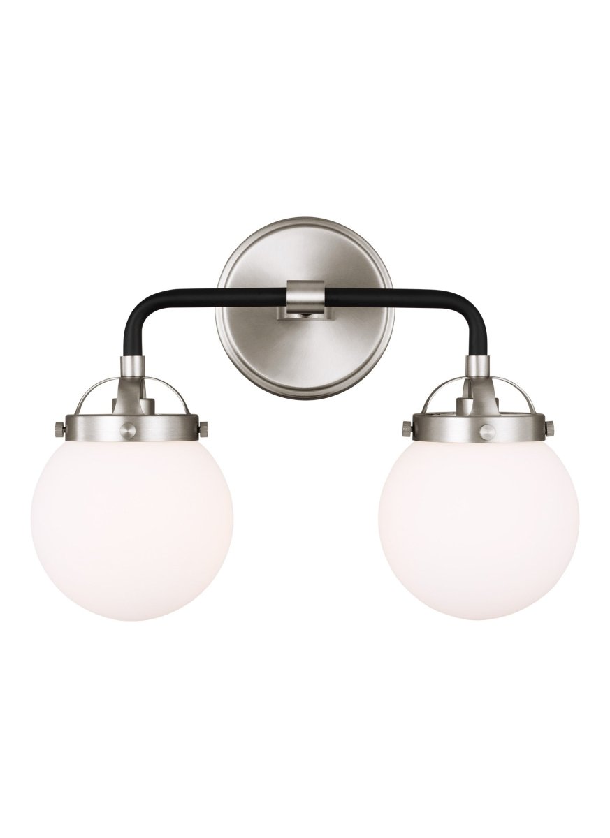 Luminaire de vanité Cafe - Nickel brossé 14" Ampoules non - incluses by Visual Comfort Studio | Luminaires & cie