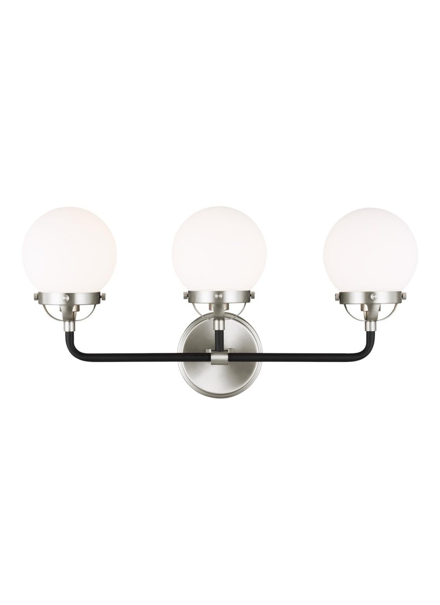 Luminaire de vanité Cafe - Nickel brossé 21 3/4" Ampoules non - incluses by Visual Comfort Studio | Luminaires & cie
