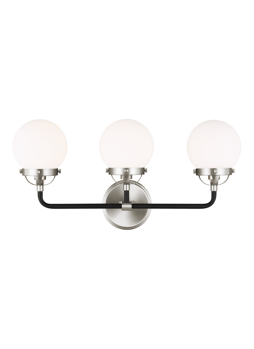 Luminaire de vanité Cafe - Nickel brossé 21 3/4" Ampoules DEL incluses by Visual Comfort Studio | Luminaires & cie