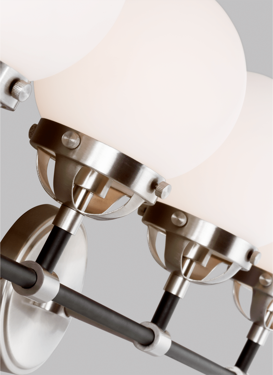 Luminaire de vanité Cafe - Nickel brossé 38 1/4" Ampoules non - incluses by Visual Comfort Studio | Luminaires & cie