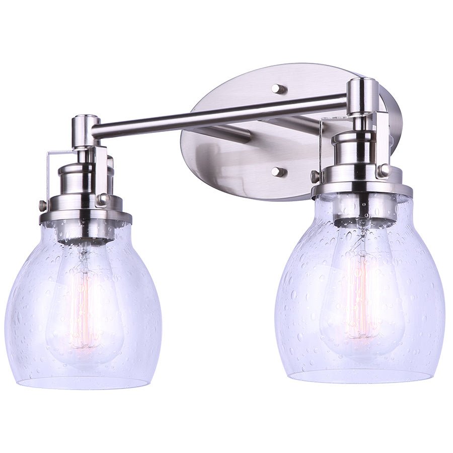 Luminaire de vanité Carson - Nickel brossé 16" by Canarm | Luminaires & cie