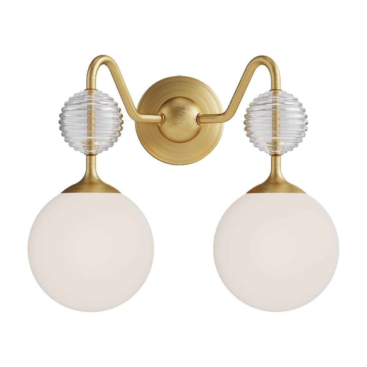 Luminaire de vanité Celia - Gold - or / Verre d'Opale by Alora Lighting | Luminaires & cie