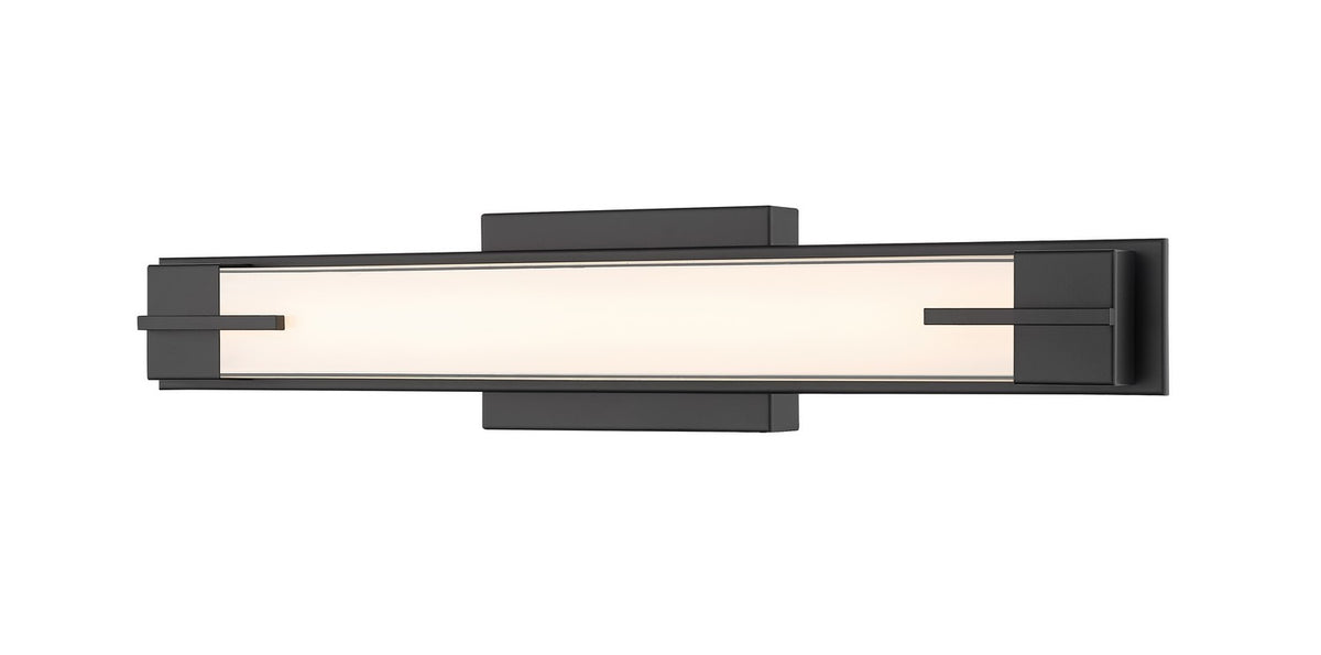 Barre d'éclairage de salle de bain Chase Noir mat, 23" – Z-Lite