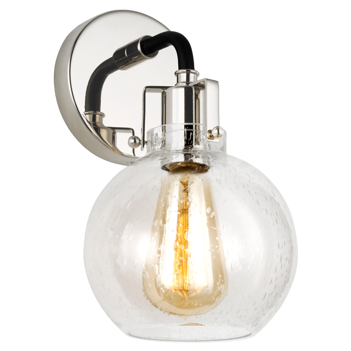 Luminaire de vanité Clara - Nickel poli / noir texturé 6 1/4" 10" by Visual Comfort Studio | Luminaires & cie