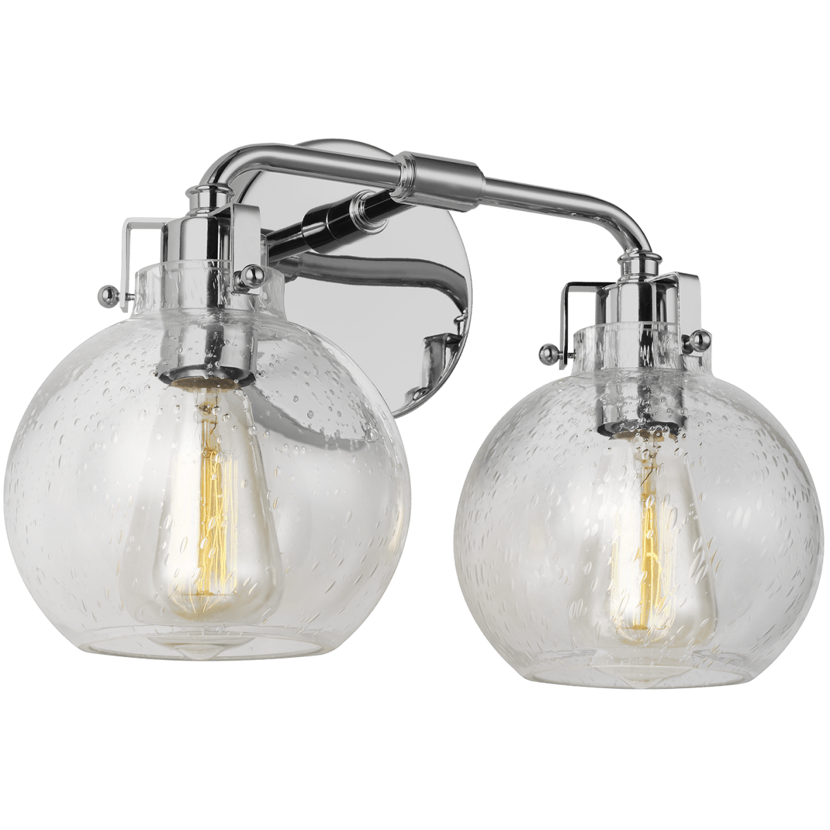 Luminaire de vanité Clara - Chrome 14 3/4" 9 5/8" by Visual Comfort Studio | Luminaires & cie