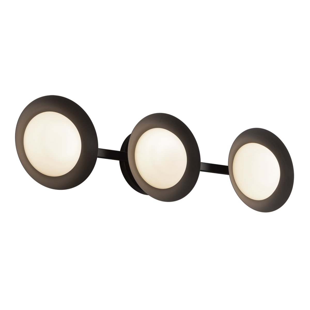 Luminaire de vanité Cleo - Verre noir / opale by Kuzco Lighting | Luminaires & cie