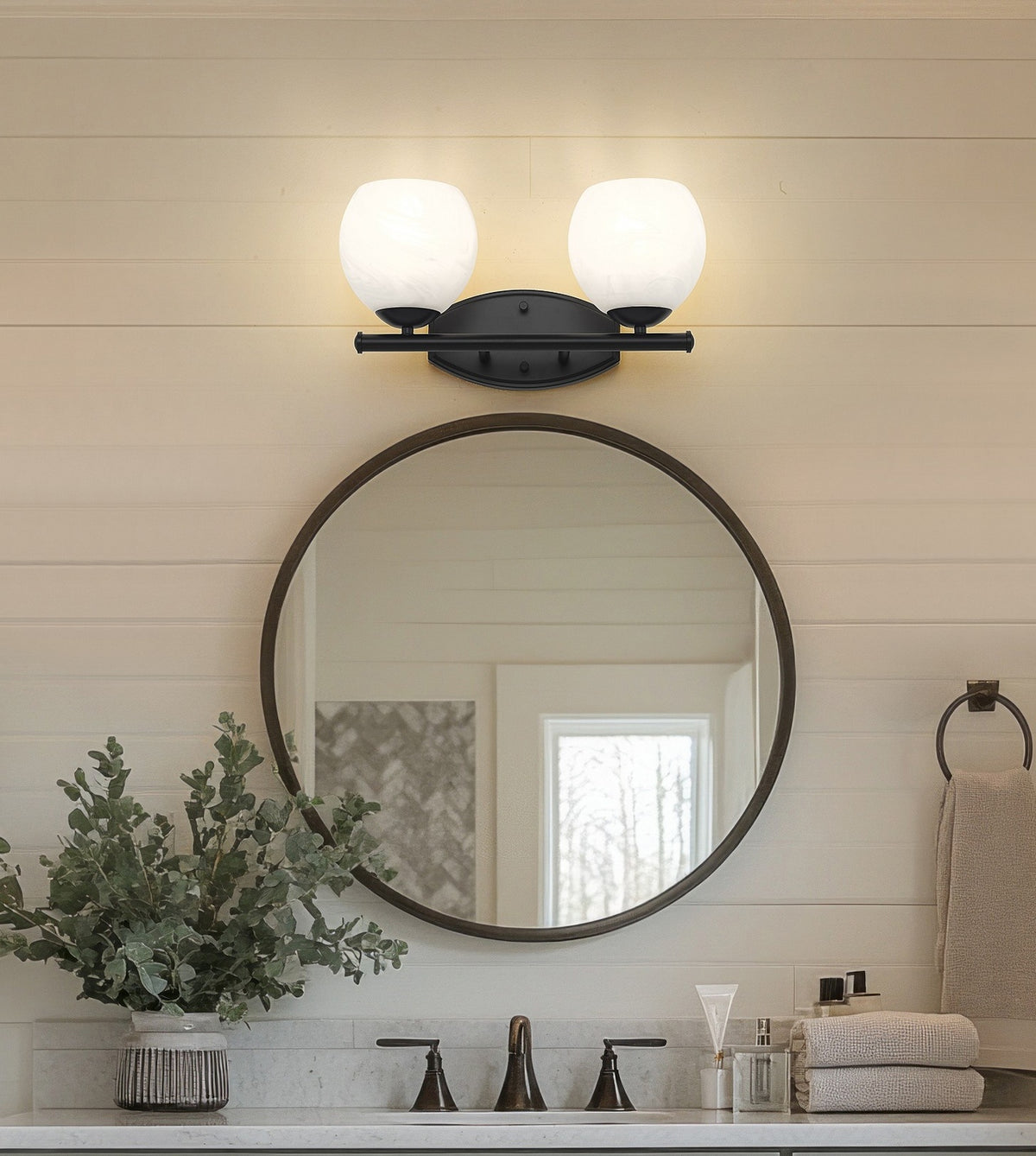 Luminaire de vanité Colette Noir mat, 16" – vue 8