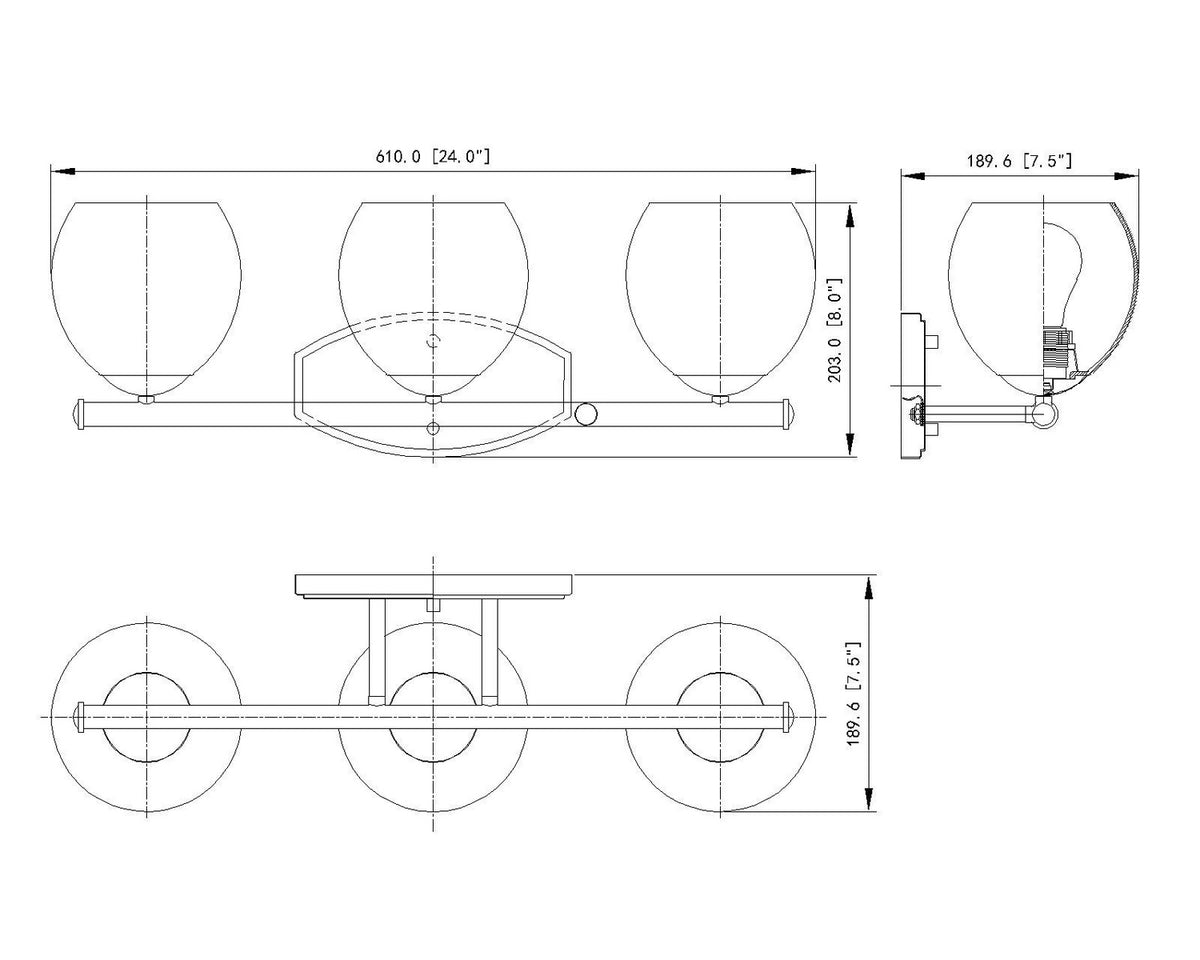Luminaire de vanité Colette Nickel brossé, 24" – vue 6
