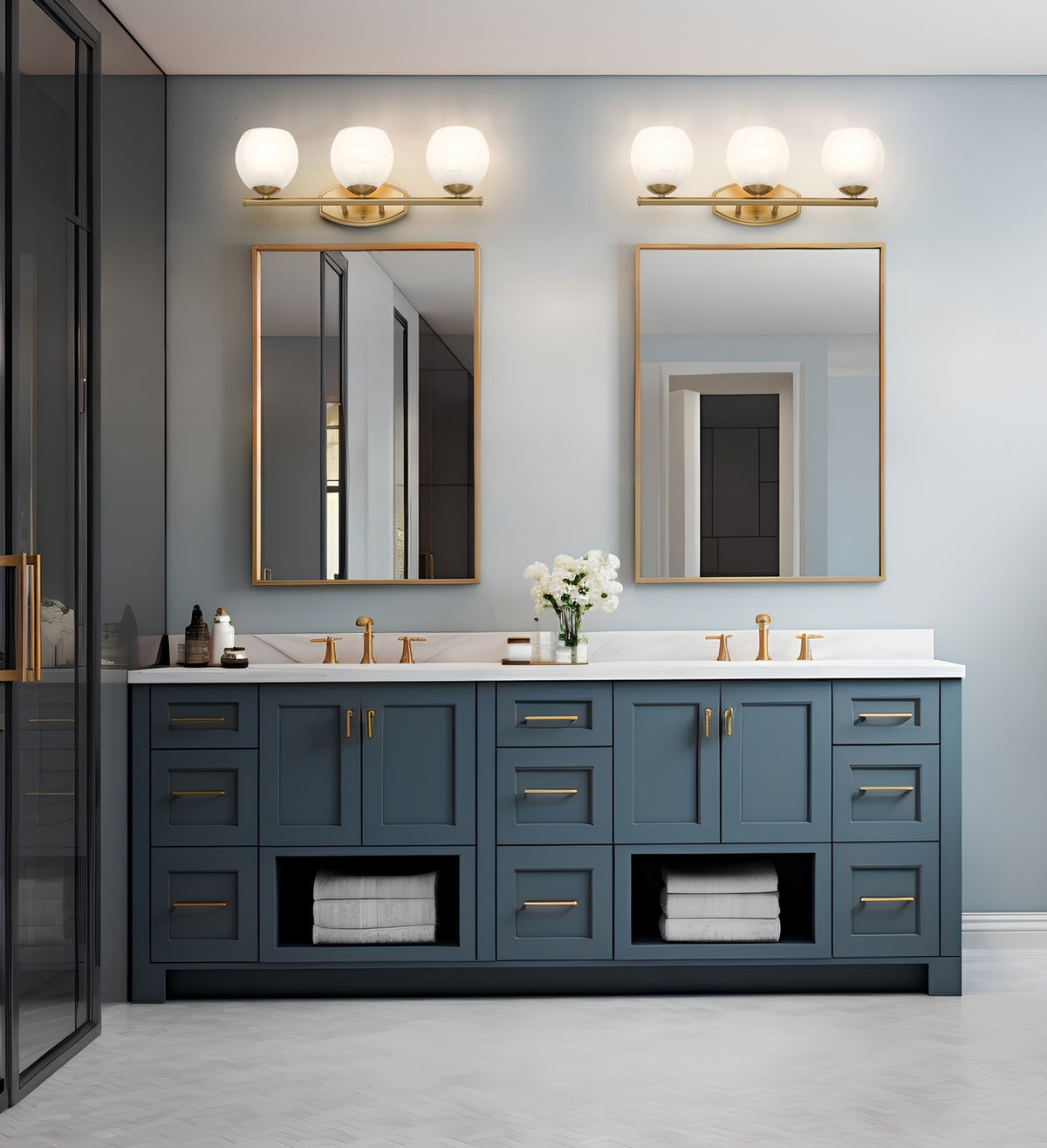 Luminaire de vanité Colette Or moderne, 24" – vue 7